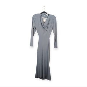 Elliatt Blue Equinox Tie Open Back Feminine Midi Dress Size M